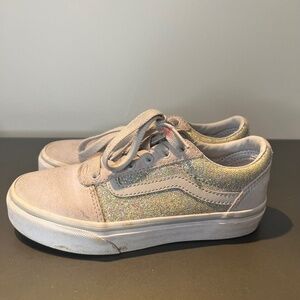 Vans old skool grey with glitter kids size 13
